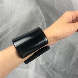Colette malouf resin cuff. Black